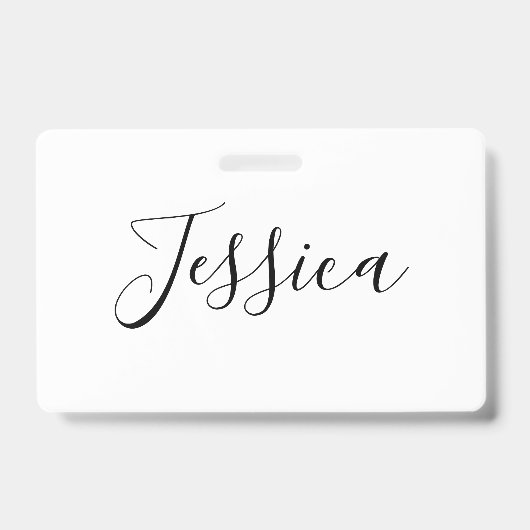Jouw naam | Elegant Script Badge (Voorzijde)