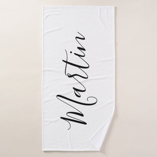 Jouw naam | Elegant Script Badhanddoek (Badhanddoek)