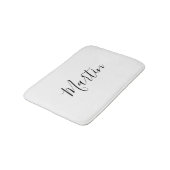 Jouw naam | Elegant Script Badmat (Gekanteld)