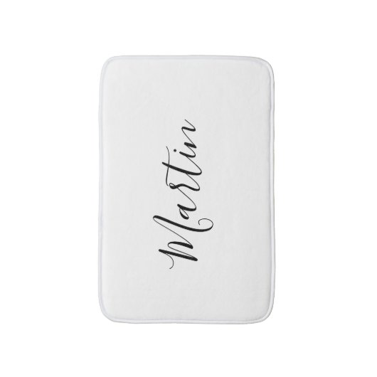 Jouw naam | Elegant Script Badmat (Voorkant Verticaal)