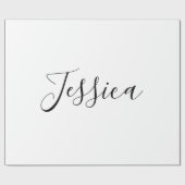 Jouw naam | Elegant Script Cadeaupapier (Vlak)