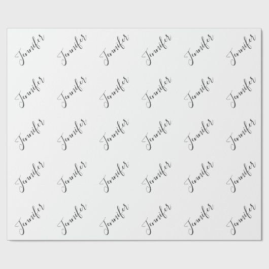 Jouw naam | Elegant Script Cadeaupapier (Vlak)