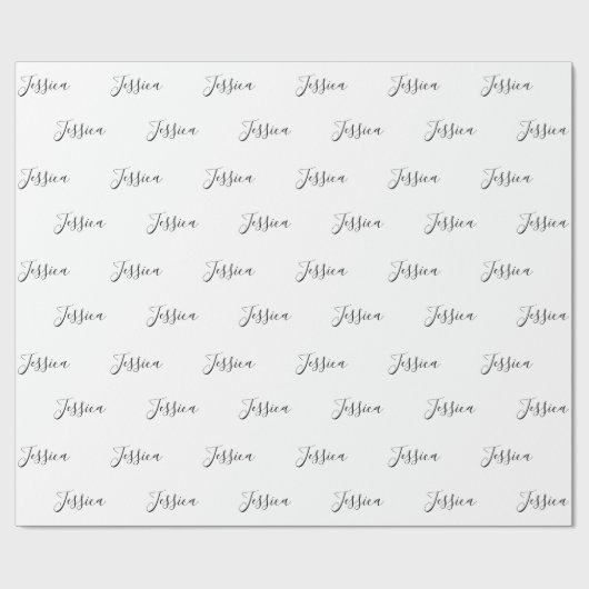 Jouw naam | Elegant Script Cadeaupapier (Vlak)