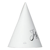 Jouw naam | Elegant Script Feesthoedjes (Links)