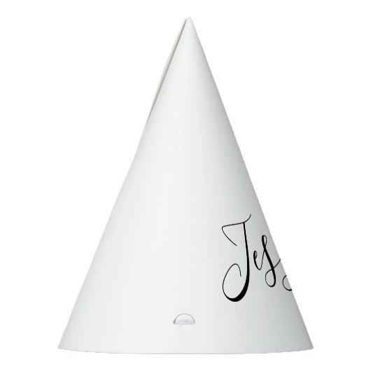 Jouw naam | Elegant Script Feesthoedjes (Links)