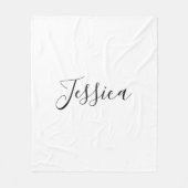 Jouw naam | Elegant Script Fleece Deken (Voorkant)