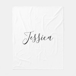 Jouw naam | Elegant Script Fleece Deken
