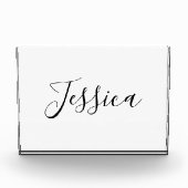 Jouw naam | Elegant Script Fotoblokken (Voorkant)