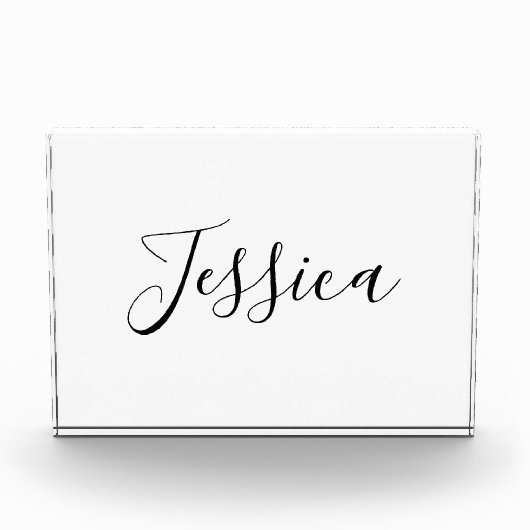 Jouw naam | Elegant Script Fotoblokken (Voorkant)