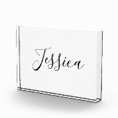 Jouw naam | Elegant Script Fotoblokken (Rechts)