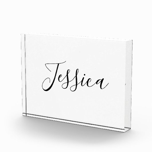 Jouw naam | Elegant Script Fotoblokken (Rechts)