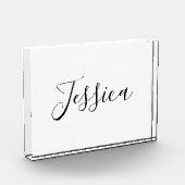 Jouw naam | Elegant Script Fotoblokken (Links)