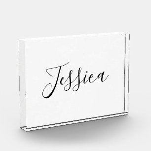 Jouw naam   Elegant Script Fotoblokken