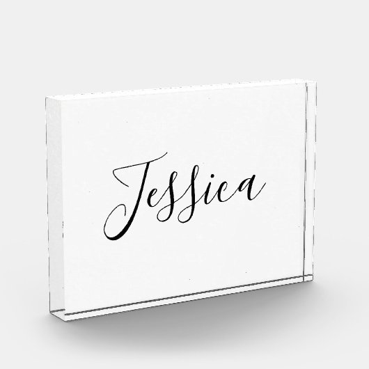 Jouw naam | Elegant Script Fotoblokken (Links)