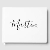 Jouw naam | Elegant Script Gastenboek (Voorkant)