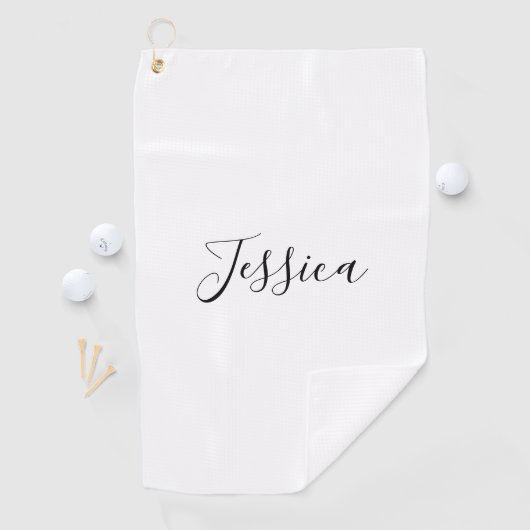 Jouw naam | Elegant Script Golfhanddoek (Insitu)