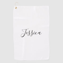 Jouw naam | Elegant Script Golfhanddoek