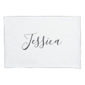 Jouw naam | Elegant Script Kussensloop (Voorkant)