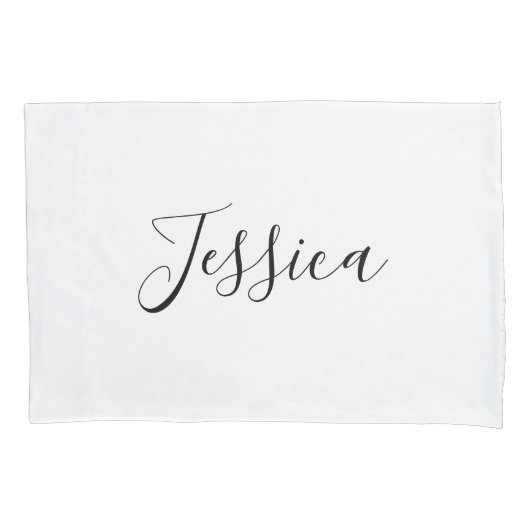 Jouw naam | Elegant Script Kussensloop (Voorkant)