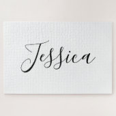 Jouw naam | Elegant Script Legpuzzel (Horizontaal)