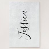 Jouw naam | Elegant Script Legpuzzel (Verticaal)