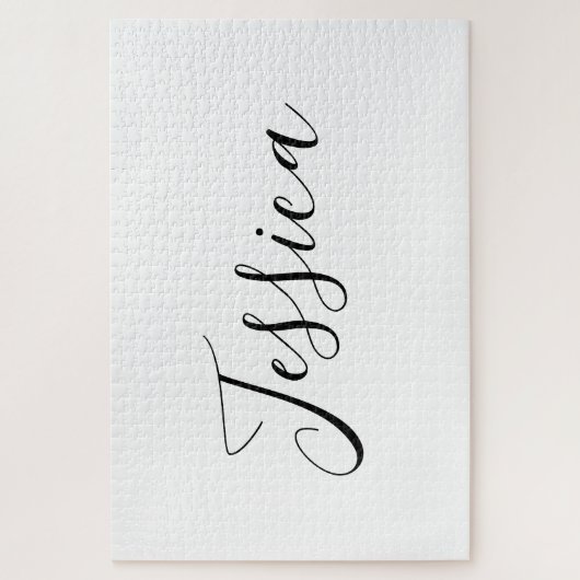 Jouw naam | Elegant Script Legpuzzel (Verticaal)