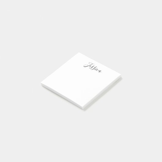 Jouw naam | Elegant Script Post-it® Notes (Schuin)