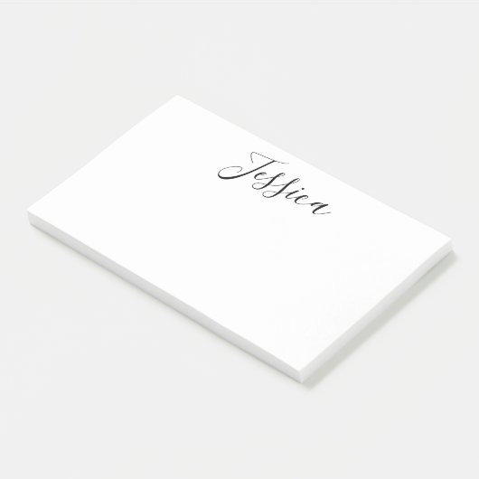 Jouw naam | Elegant Script Post-it® Notes (Schuin)