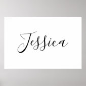 Jouw naam | Elegant Script Poster (Voorkant)