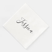 Jouw naam | Elegant Script Servet (Hoek)