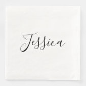 Jouw naam | Elegant Script Servet (Voorkant)