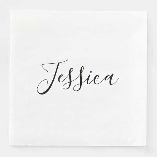 Jouw naam | Elegant Script Servet (Voorkant)