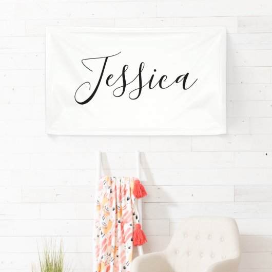 Jouw naam | Elegant Script Spandoek (Insitu)