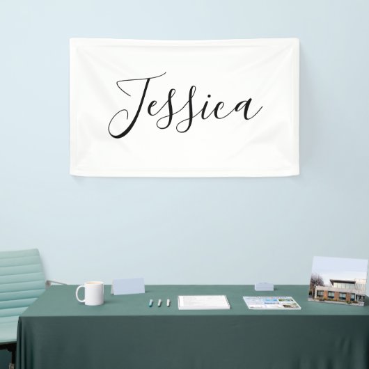 Jouw naam | Elegant Script Spandoek (Beurs)