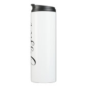 Jouw naam | Elegant Script Thermosbeker (Geroteerd rechts)