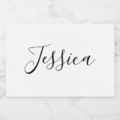 Jouw naam | Elegant Script Voedselcontainer Etiket (Enkel label)