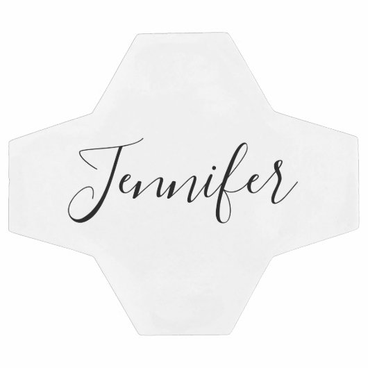 Jouw naam | Elegant Script Voetbal (Enkel)