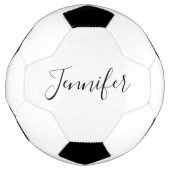 Jouw naam | Elegant Script Voetbal (Voorkant)