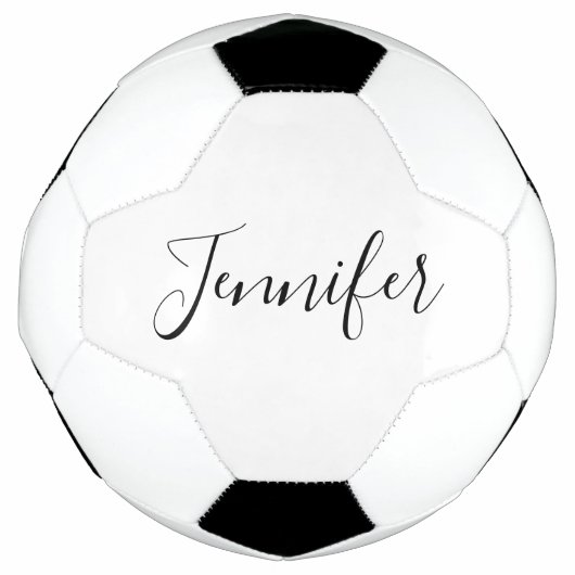 Jouw naam | Elegant Script Voetbal (Voorkant)