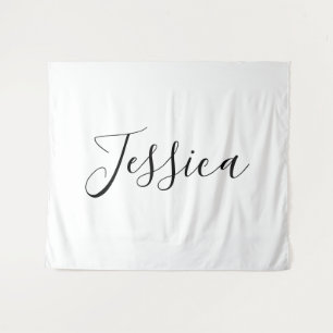 Jouw naam   Elegant Script Wandkleed