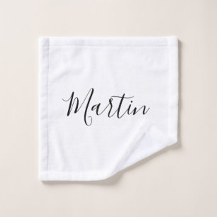 Jouw naam Elegant Script Washandje