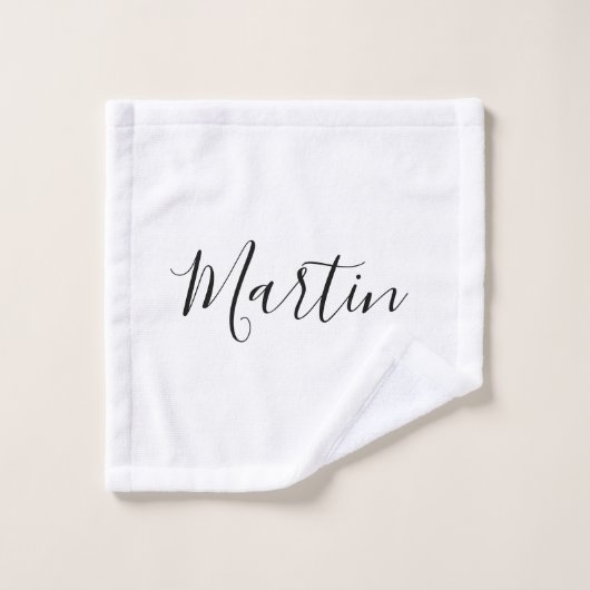 Jouw naam | Elegant Script Washandje (Wasdoekje)
