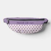 Jouw naam Elegant Violet & Blush Stripes & Blooms Heuptasje (Liggend)