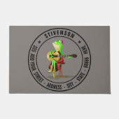 Jouw naam en adres of aangepaste tekst - gitaarkik deurmat (Voorkant)