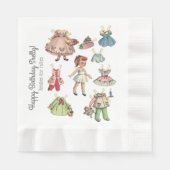 Jouw naam en Bericht pop Papier servet (Voorkant)