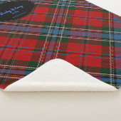 Jouw naam en datum MacLean Scottish Clan Tartan Sherpa Deken (3/4)