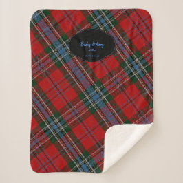 Jouw naam en datum MacLean Scottish Clan Tartan Sherpa Deken