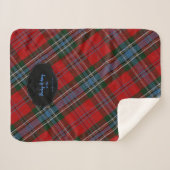 Jouw naam en datum MacLean Scottish Clan Tartan Sherpa Deken (Voorkant (horizontaal))