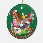 Jouw naam en datum van de kerstkalkoenen keramisch ornament (Links)