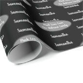 Jouw naam en feestelijke kerstomloop cadeaupapier (Rol Hoek)